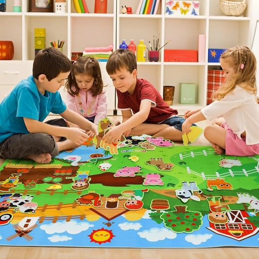 Montessori Felt Farm Play Board