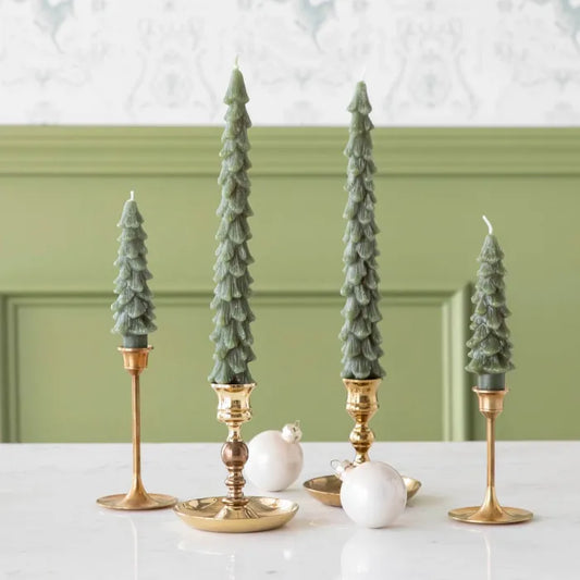 Flameless Christmas Taper Candles(4pcs)